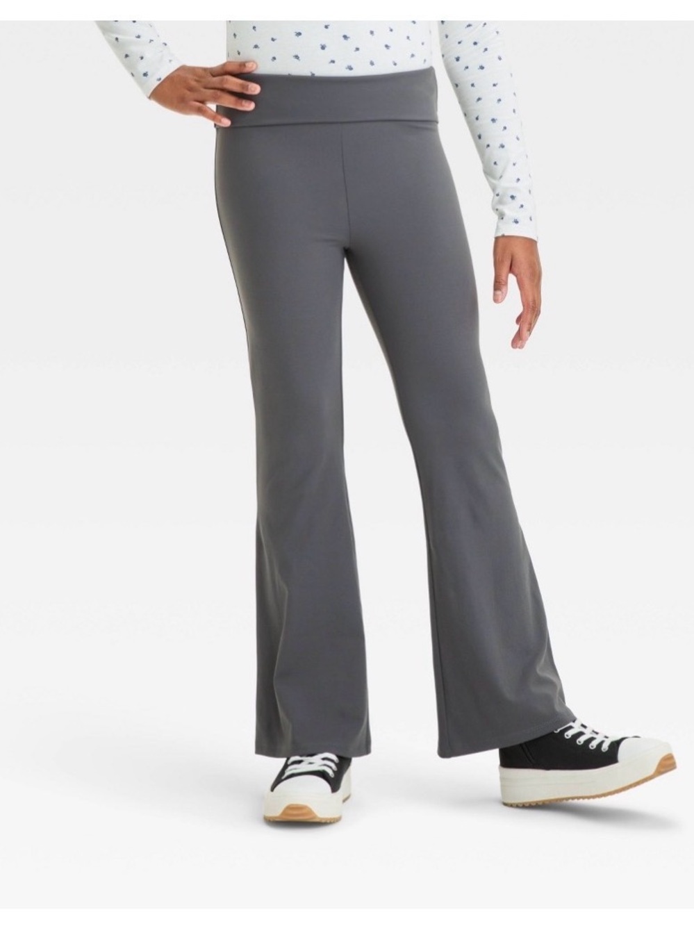 art class Girls Gray Pull-On Flare Leggings